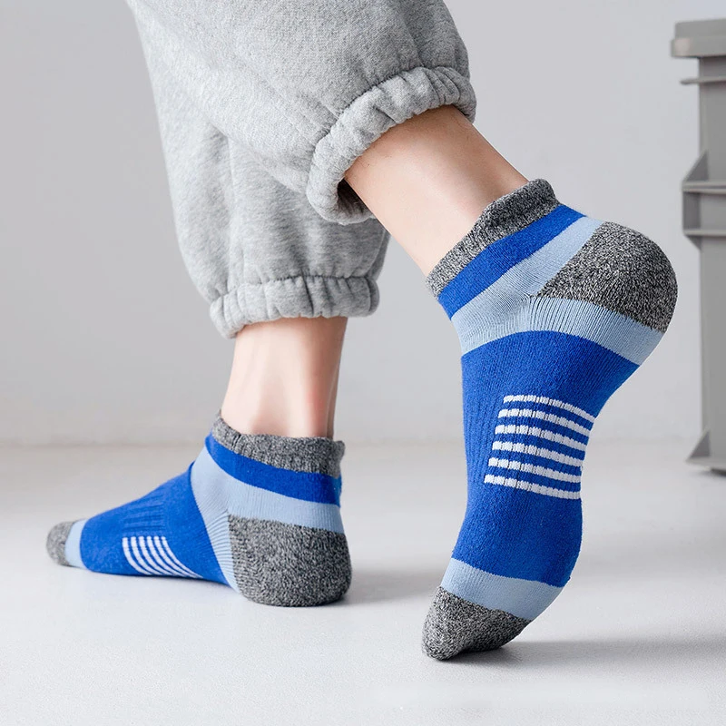 Sports Sock  Men's Professional Sports Sock Anti-wear Sweat Absorption Running Sock Fitness Spring Summer Thickened Towel Bottom