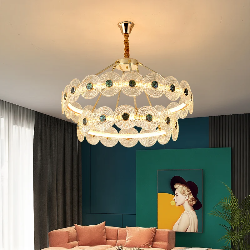 

Luxury Living Room LED Chandeliers Simple Modern Restaurant Hall Lobby Designer Villa Hotel Home Decor Light Fixture