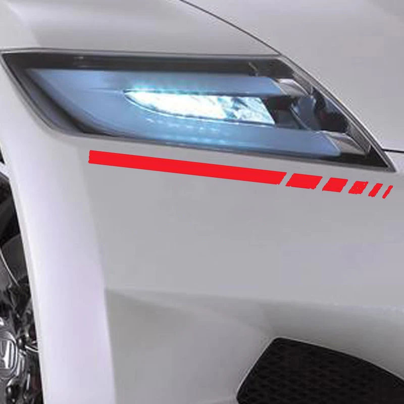 

2 X Автомобильная наклейка на зеркало заднего вида, боковая наклейка, полоса, виниловые аксессуары для кузова грузовика, черный/серебристый ...