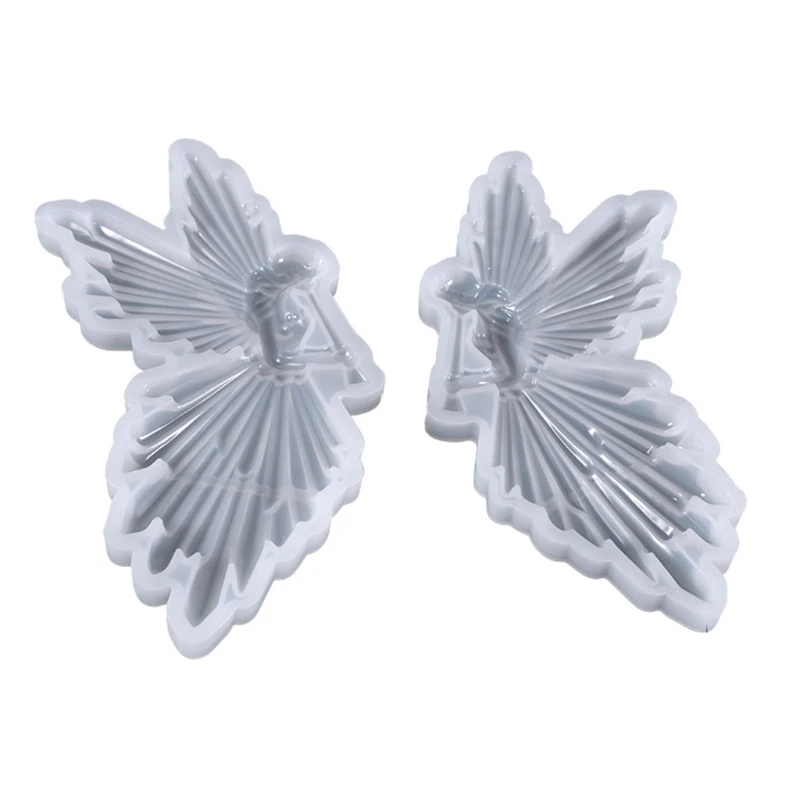 

Girl with Flute Angel Mirror Shiny Silicone Mold DIY Crystal Epoxy Resin Mould Resin Casting Tool for DIY Crafts Decors Ornament