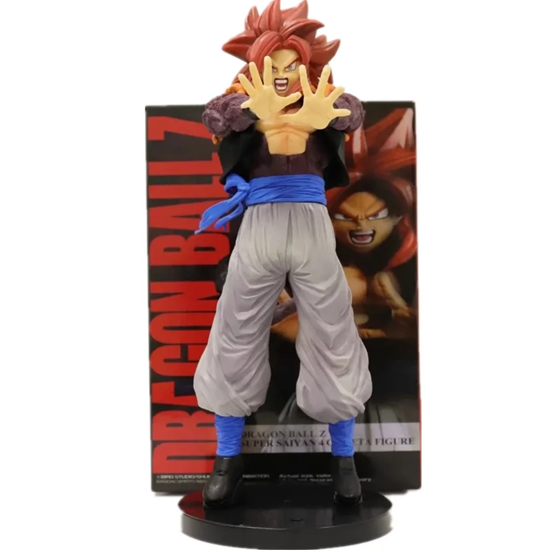 

25cm Anime Dragon Ball Z Figure Goku Bejita Yonsei Super Saiyan Fusion PVC Action Figure DBZ Red Hair Gogeta Battle Model Toy