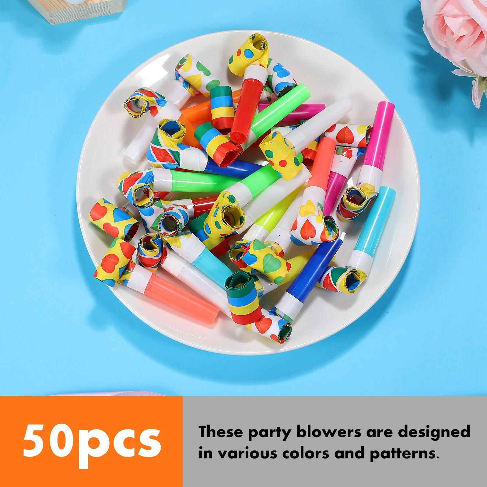

Mara Whistles Noise Toy Funny Party Blowouts Paper Blowers Supplies Noisemakers