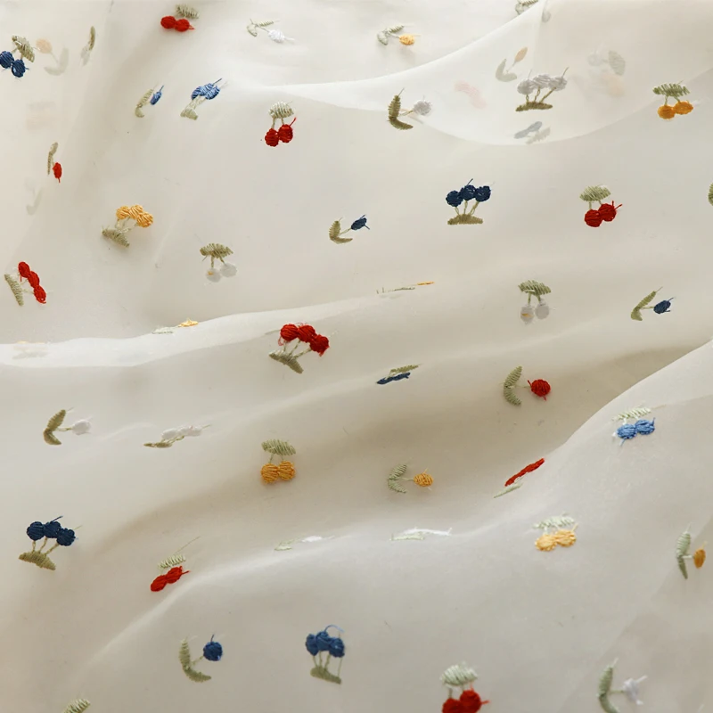 

150x50cm Organza Embroidery Lace Gauze Fabric, Making Summer Dress Girls' Clothing Handmade DIY Cloth