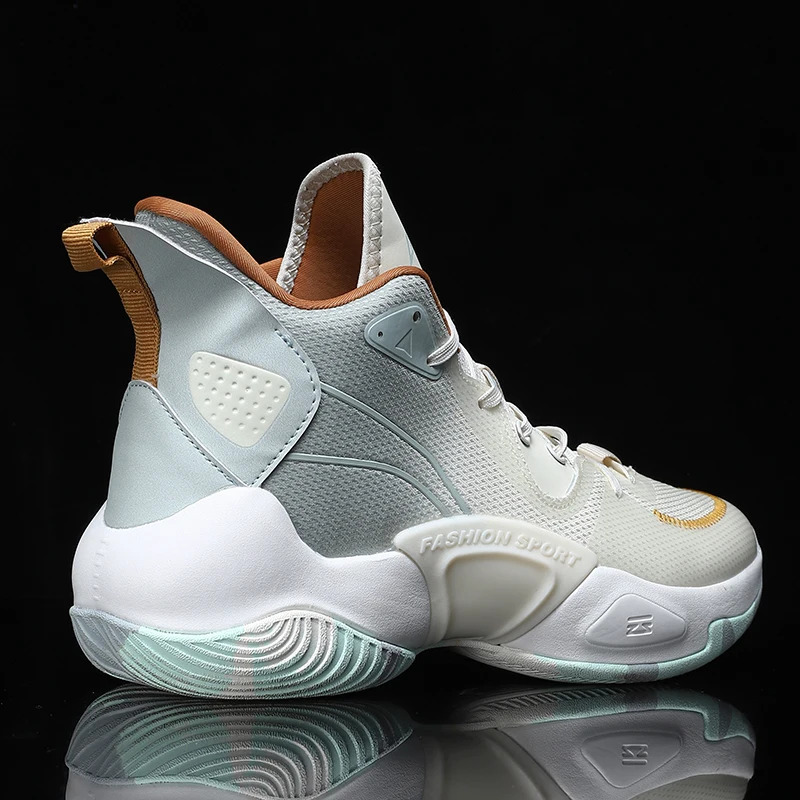 QNX-817 High Quality Mens Basketball Sneakers Non-slip Training Sports Shoes Adults Breathable Cushion  Basketball Shoes 36-45