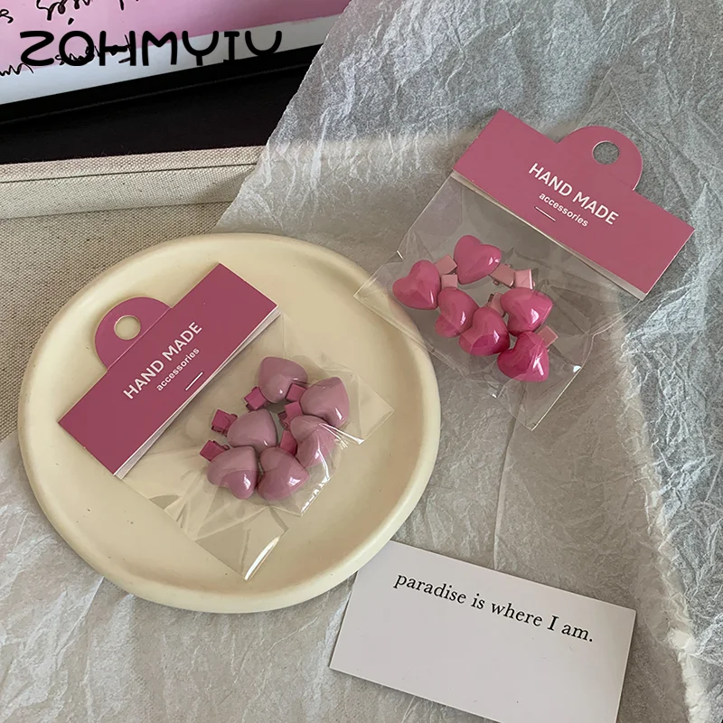 6 шт. Шпилька для волос в виде РОЗОВОГО СЕРДЦА