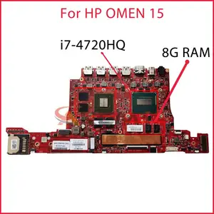 Motherboard 806344-601 For HP OMEN 15 Laptop Motherboard REACHER MB 14212-2 W/ i7-4720HQ 8GB RAM 806344-001 Tested OK