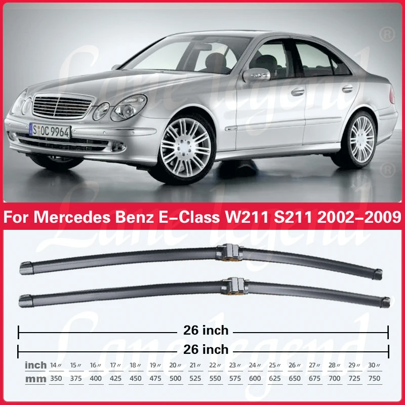 Щетки стеклоочистителя передние для Mercedes Benz E Class W211 S211 2002 - 2009 LHD 26 + дюймов