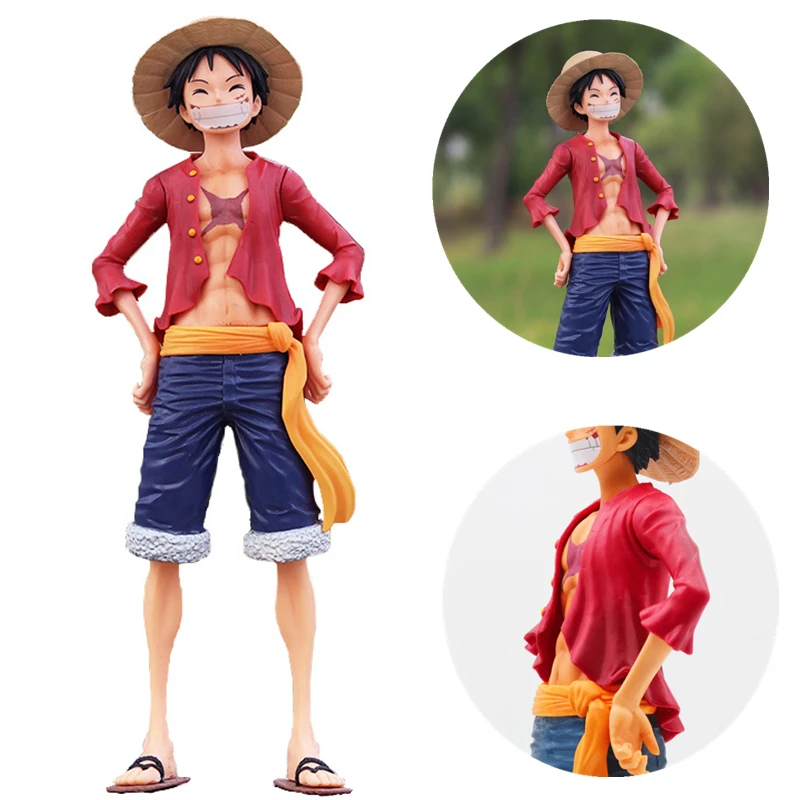 

28cm Anime One Piece ROS 85 Luffy PVC Figurine Monkey D Luffy Classic Smiley Model Figure Toys Anime Figure Handmade Decoration