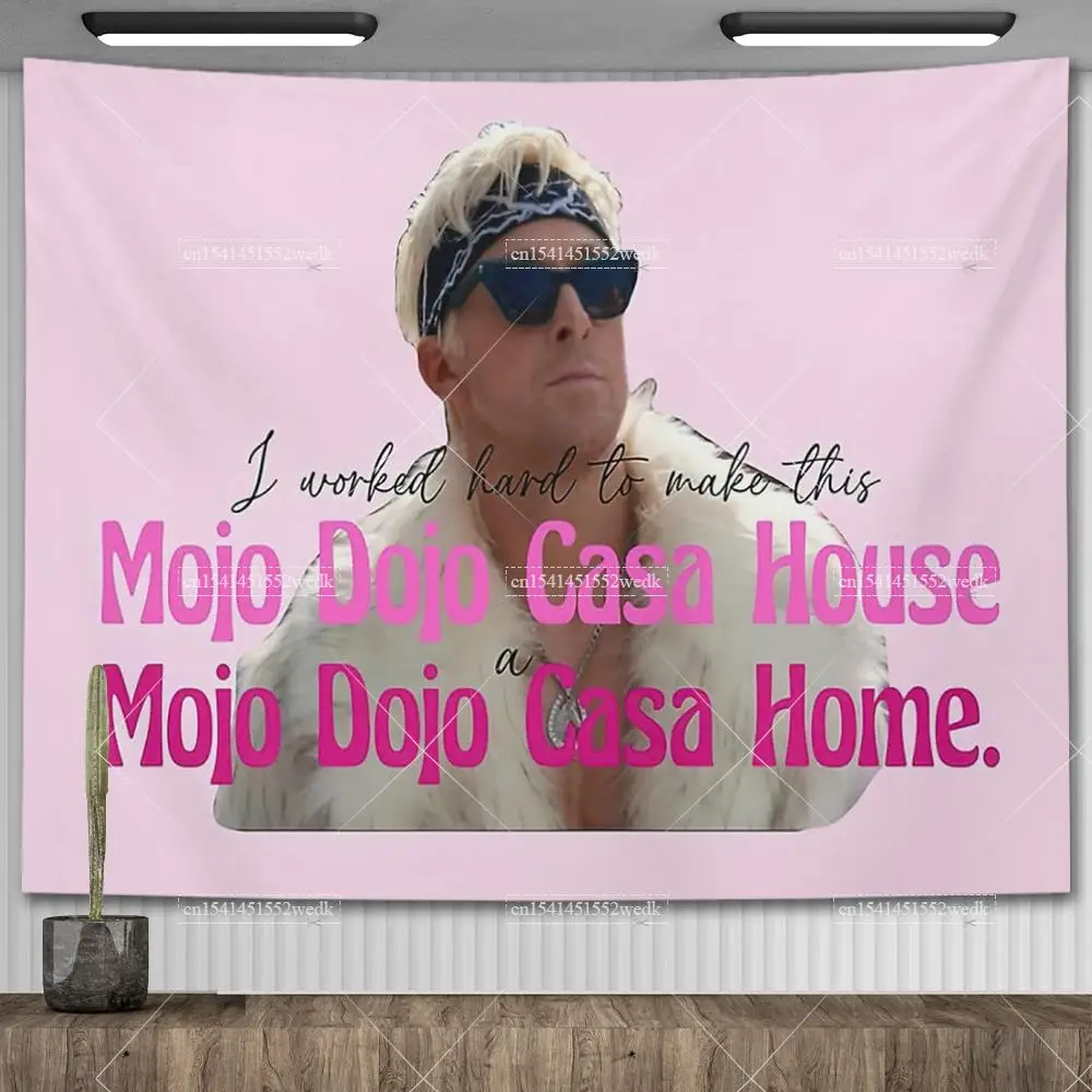 Настенный гобелен с надписью We Make This Mojo Dojo Casa Y2k розовый эстетический Декор для