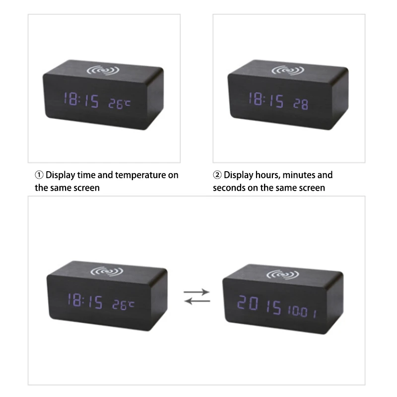 With Wireless Charging Pad Led Digital Charger For Bedroom Digital Home Decoration