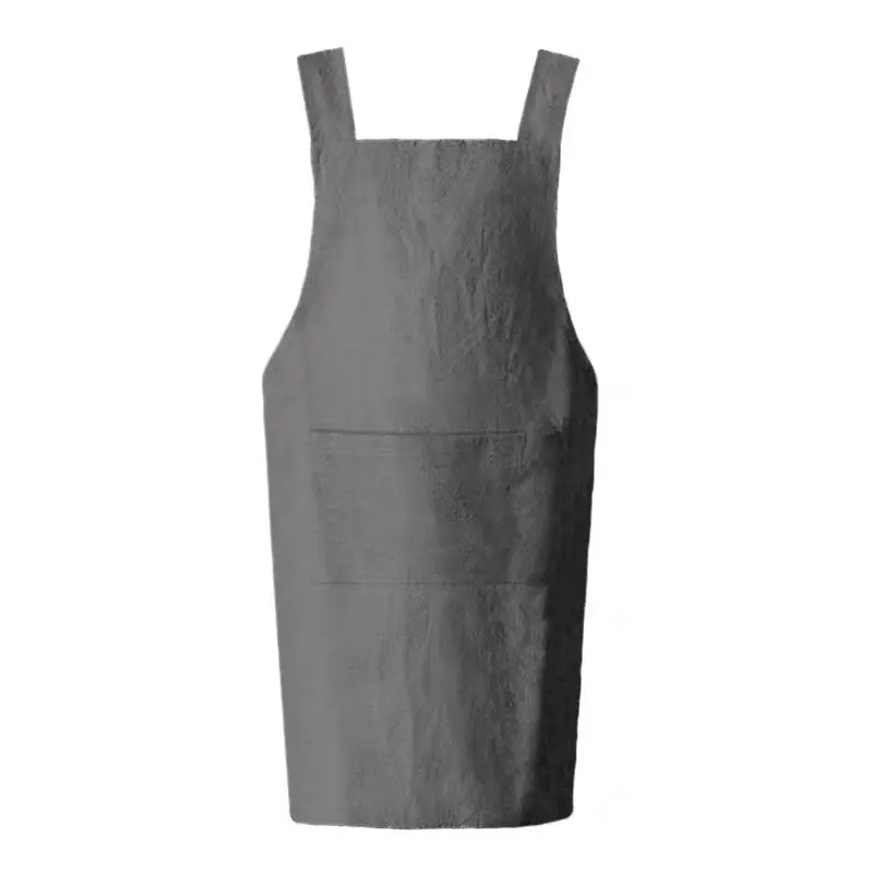 Современный льняной фартук унисекс для мужчин и женщин. Стиль: японский короткий