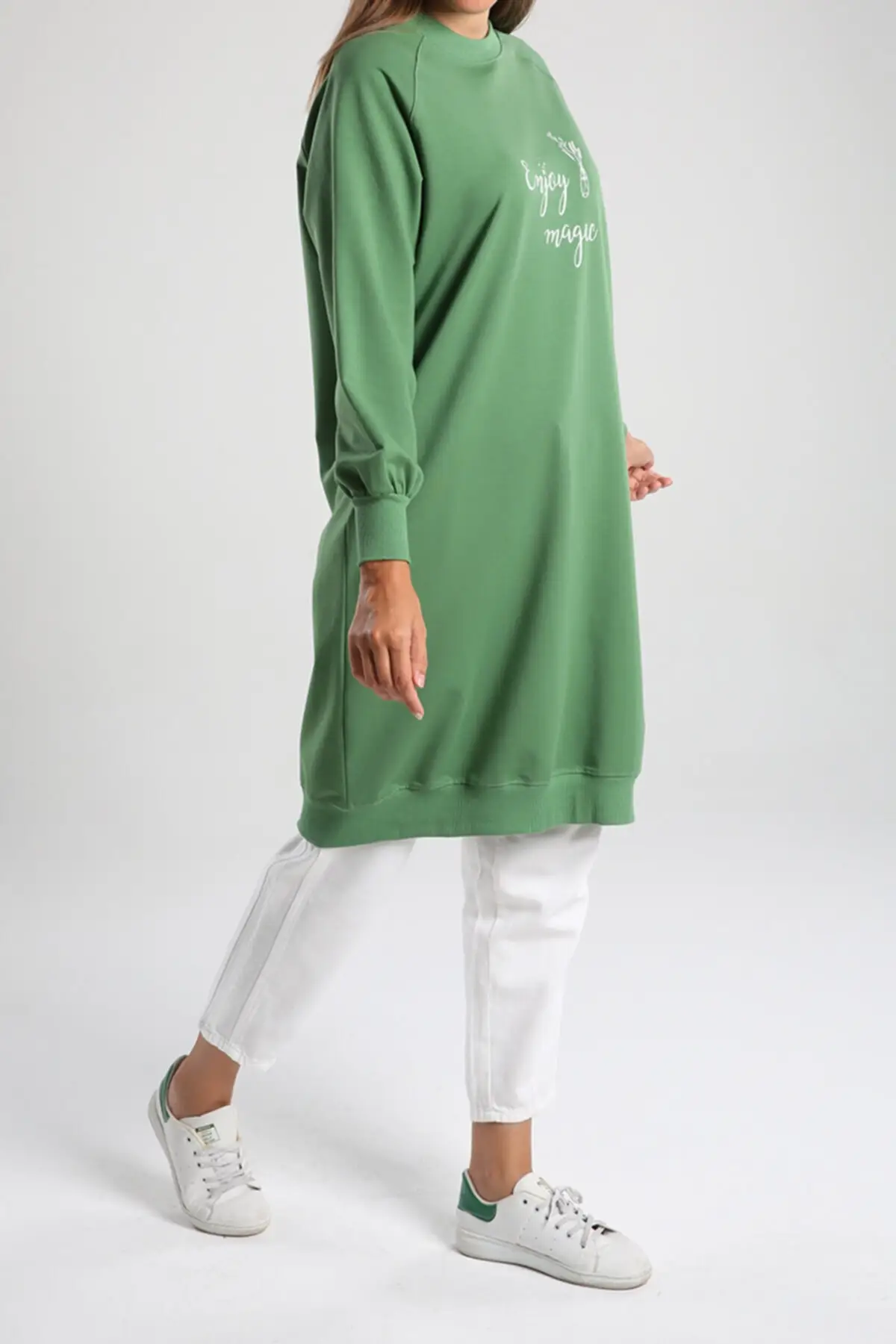 

By Yaren Printed Tunic Sweater Women Muslim Sweatshirt 2021 Fashion