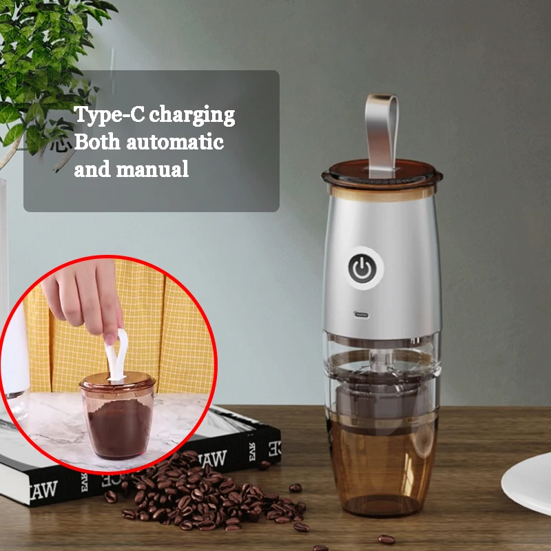 

Electric Coffee Grinder Portable Mini Automatic Small Bean Crushing Spice Manual Multi-function USB Charging Kitchen Coffee Tool