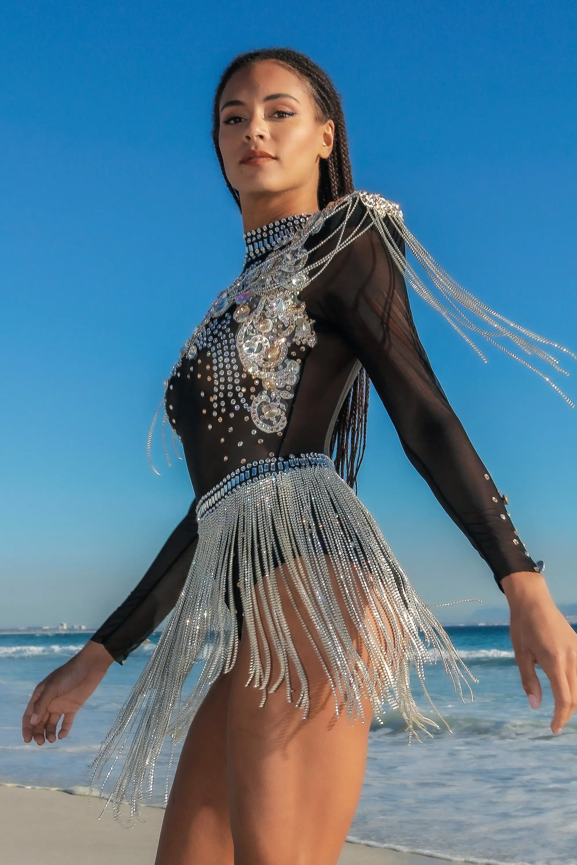 Блестящий женский сплошной короткий комбинезон сексуальный сетчатый с