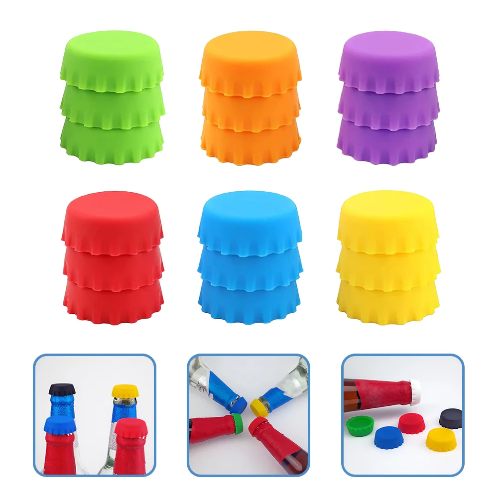 

Bottlecaps Beer Silicone Stopper Sealer Reusable Stoppers Plugs Lids Water Plug Color Saver Drink Soda Sealing Beverage Cap