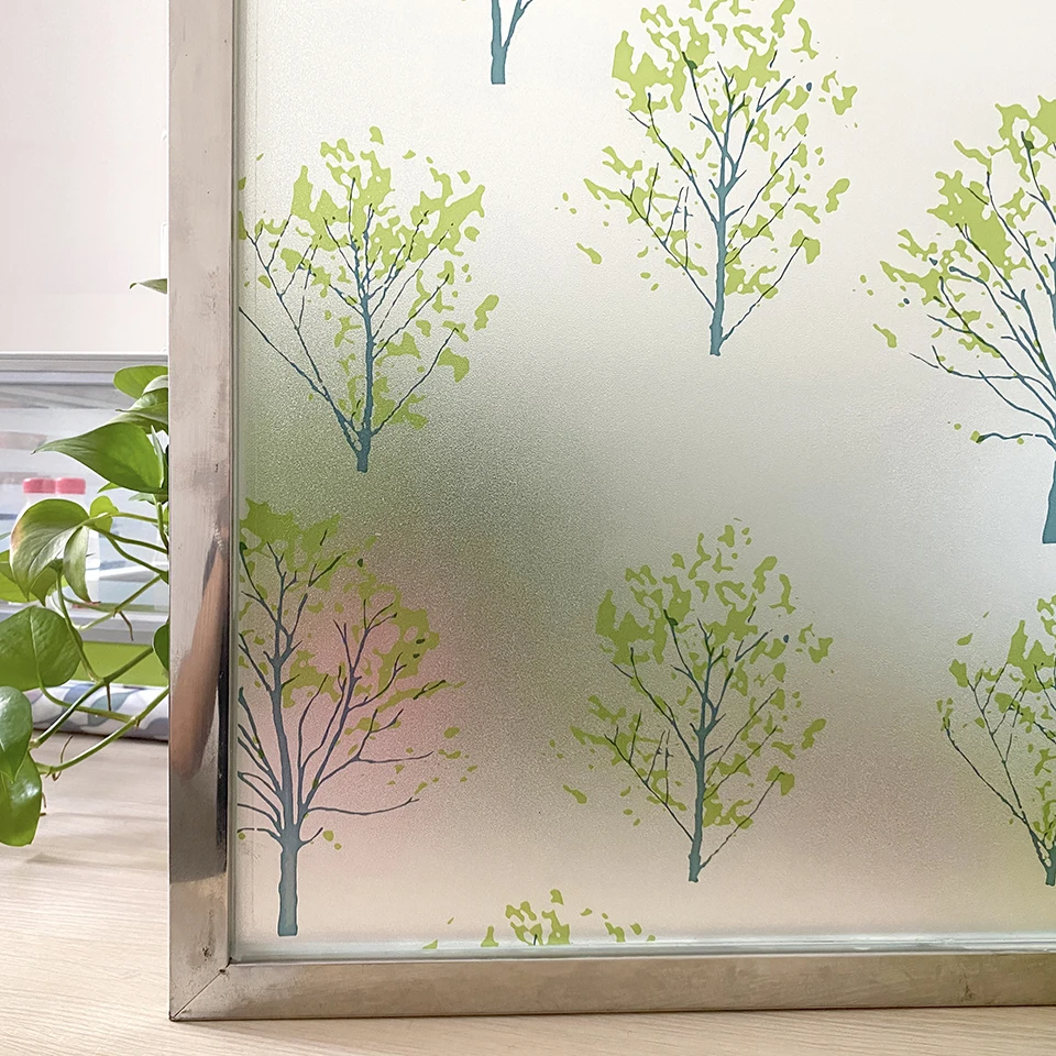 

Matte Window Film Stained Glass Decorative Uv Window Sticker Privacy Vinyl Frosted Adhesive Film Window Decal for Glass Window