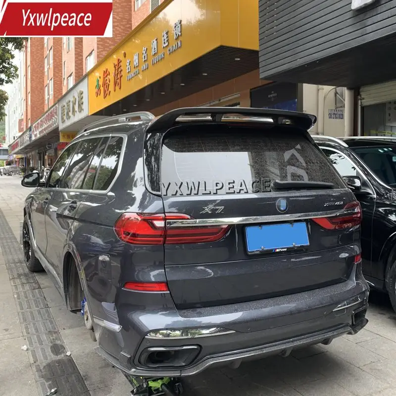 

For BMW X7 G07 Spoiler 2019 2020 2021 High Quality ABS Material Car Rear Trunk Window Roof Spoiler