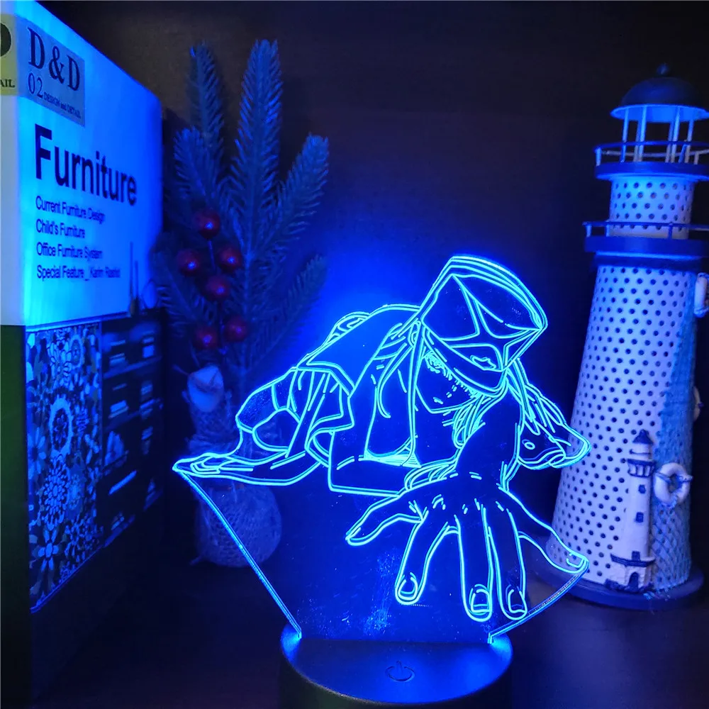 

ZERO TWO DARLING IN THE FRANXX 3D LED Night Lamp Anime Light Toy Lighting Illuminator Lampara Visual Bedroom Doll Collector Gift