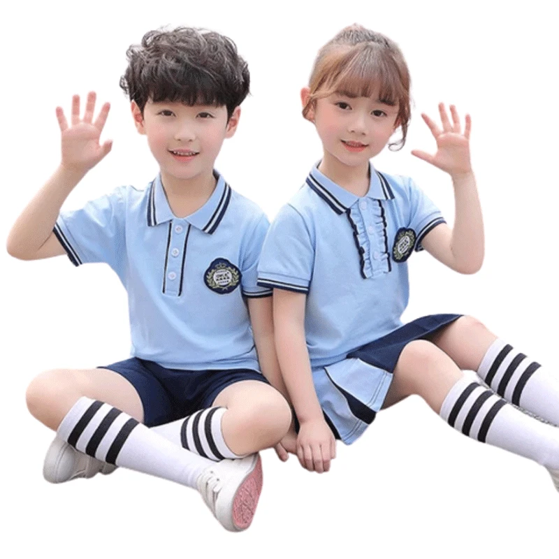 Girls Tennis T-shirt Children's Short-Sleeved Boys Golf Suit Kids Sports Clothes Set Quick Dry Pleated Skirts Outfit Free Ship