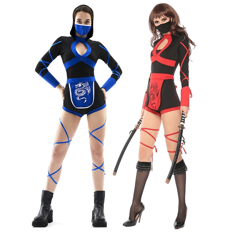 

Adult Sexy Dragon Ninja Costume Anime Ninja Cosplay Superhero Bodysuit Jumpsuit Samurai Uniform Halloween Women