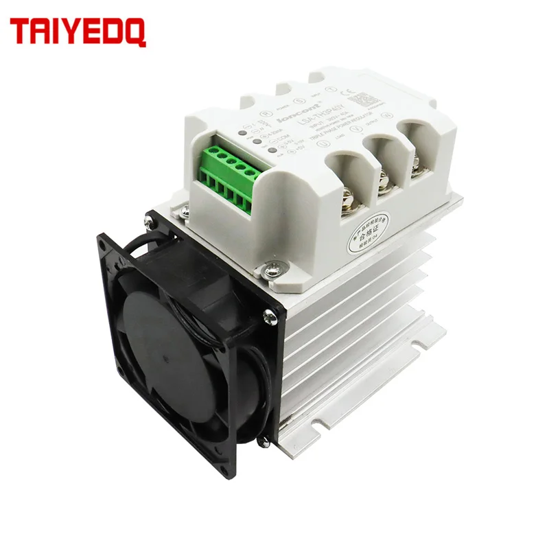 120A-200A Three-phase AC Voltage Regulating Module With Heat Sink And Fan Power Regulator Thyristor Solid State Relay Dimming |