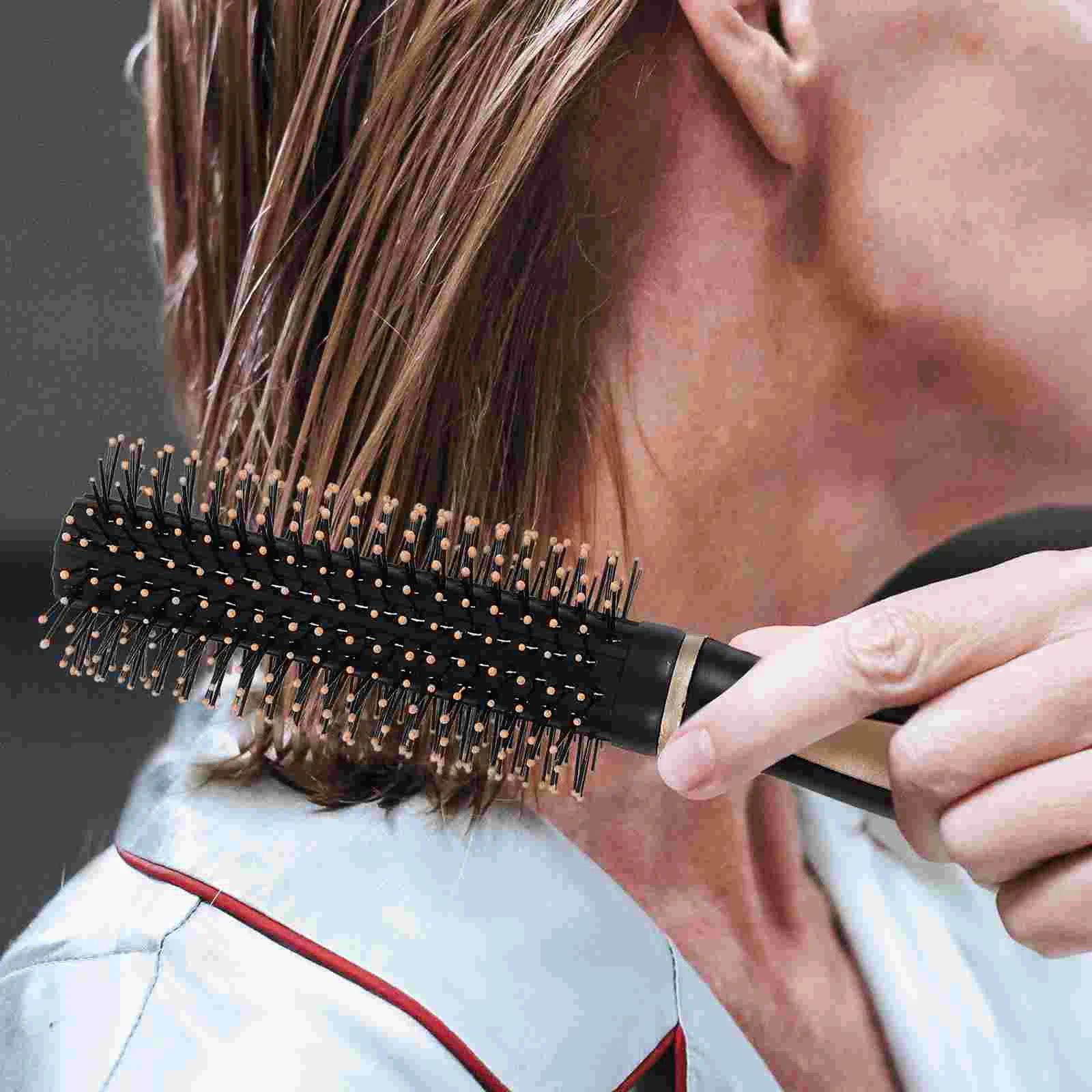 Антистатическая массажная расческа выпрямитель для волос вьющийся ролик