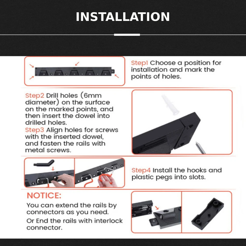 Регулируемая система хранения MLIA 64 дюйма настенное крепление вешалки для