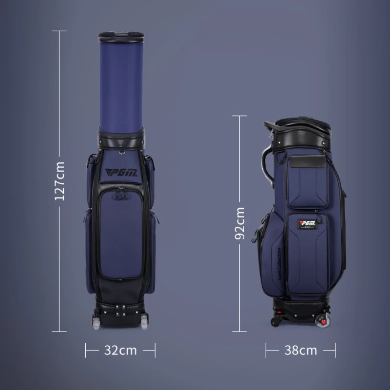 PGM Men Golf Cue Pulley Bag Standard Bag Pack Universal Scalable Ball Cap Waterproof Nylon Large Capacity Can Hold 13 Clubs New