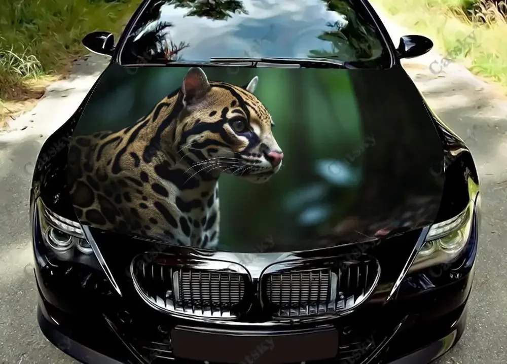 Леопардовые Виниловые стикеры на капот автомобиля с изображением животных в