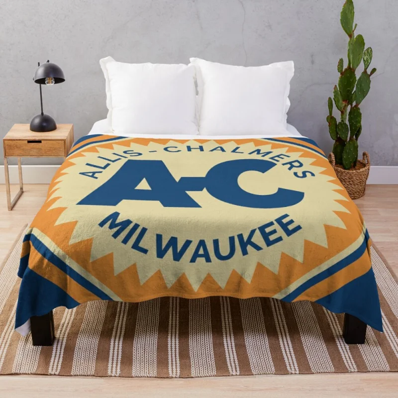 

Allis Chalmers retro logo Throw Blanket large knitted plaid luxury blanket double plush blanket Single blanket