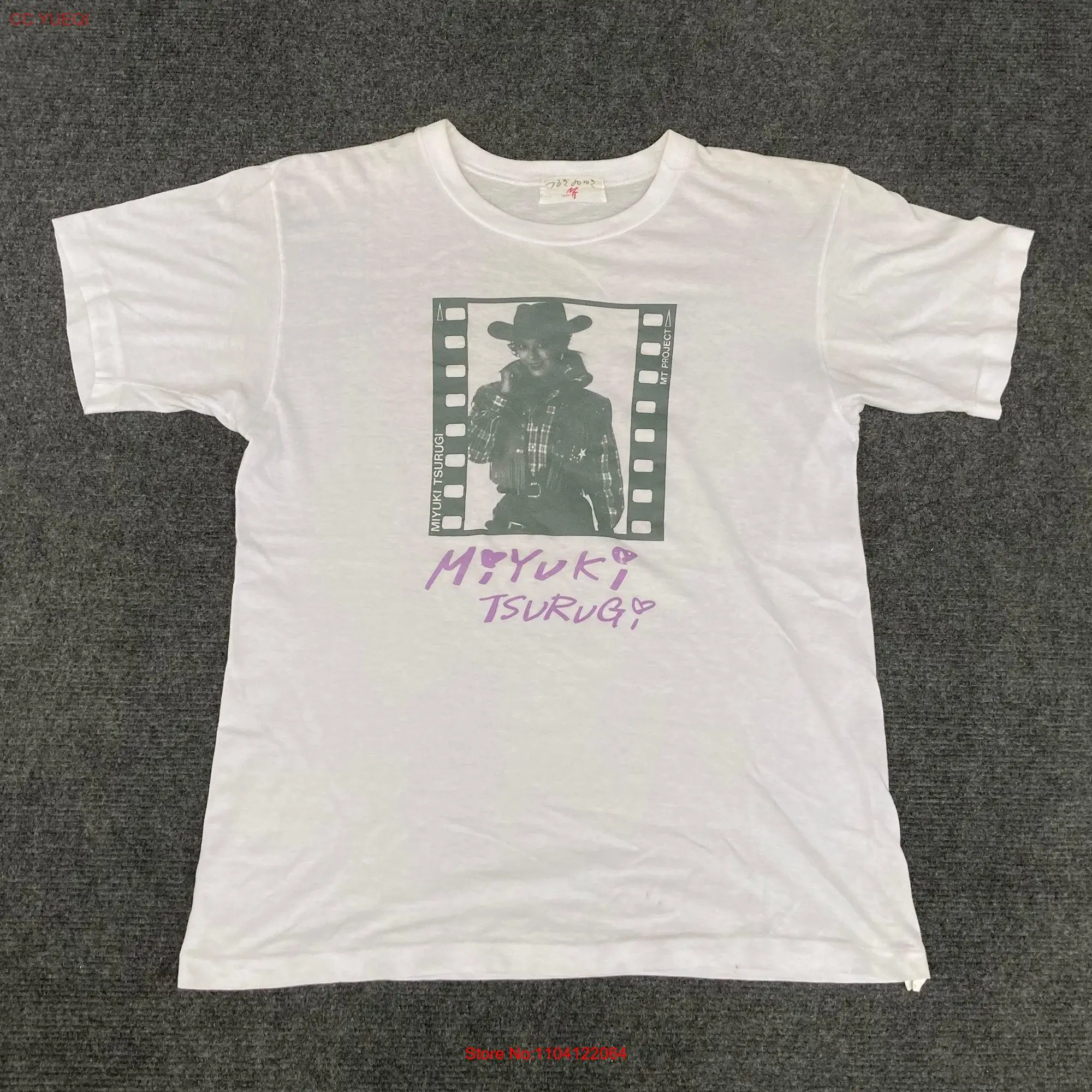 Винтажная Футболка Miyuki Tsurugi Mt Project в японском стиле 90-х с редкими длинными или