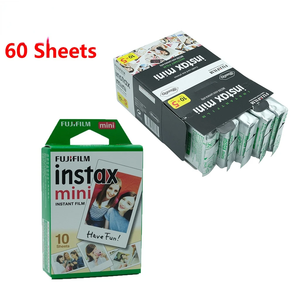 

Fujifilm instax mini Film 10-60 Sheets Fuji 9 8 films white Edge films for instant mini 9 8 7s 25 50s 9 90 specially designed