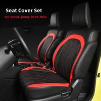 for suzuki jimny jb74 jb64 car seat cover set full surrounded leather seat protector interior accessories 2019 2020 2021 2022