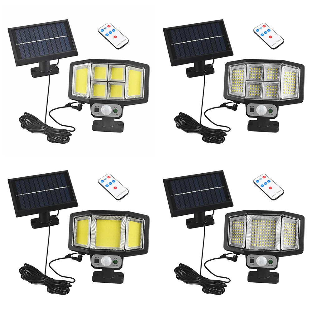 

146/161LED Solar Powered Wall Lamp 3 Modes Waterproof PIR Motion Sensor Garden Courtyard Security Lighting Sunlight
