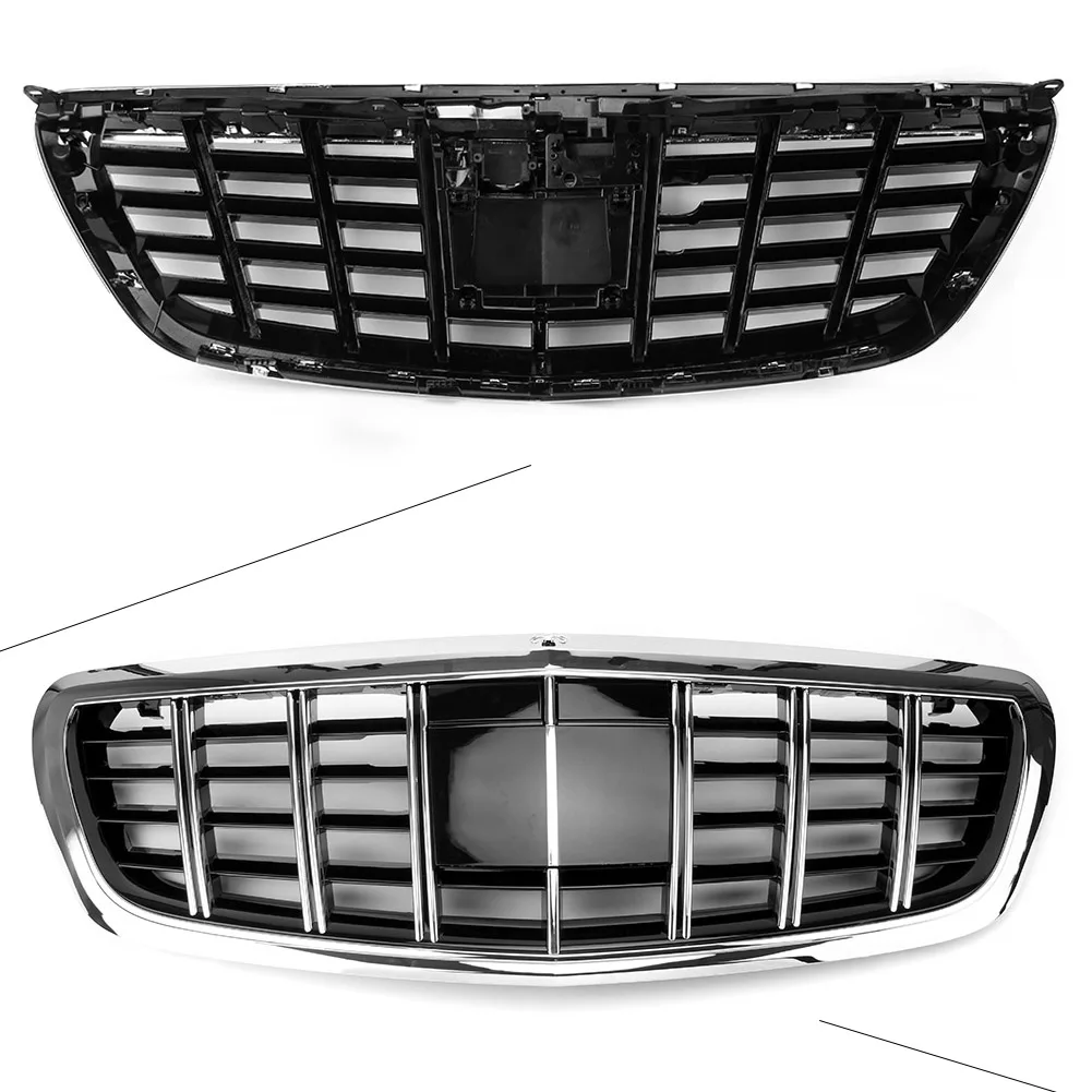 Хромированная передняя решетка автомобиля GTR Mesh Grill для Mercedes Benz W222 S-Class S550 S400 S450 S500