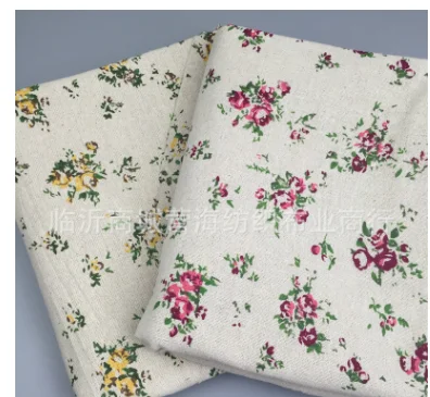 Семицветная льняная Маргаритка товары для домашнего текстиля фоновая ткань с