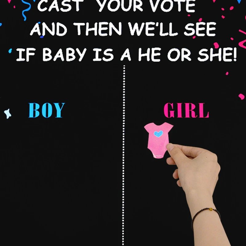 

1Set Baby Shower Boy or Girl Voting Game Sticker Hoime Wall Hanging Decor Gift Newborn Gender Reveal Party Decoration Supplies