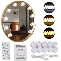 portable led 3 modes makeup mirror light hollywood vanity wall lamp kit lights for dressing table lighting led night lights