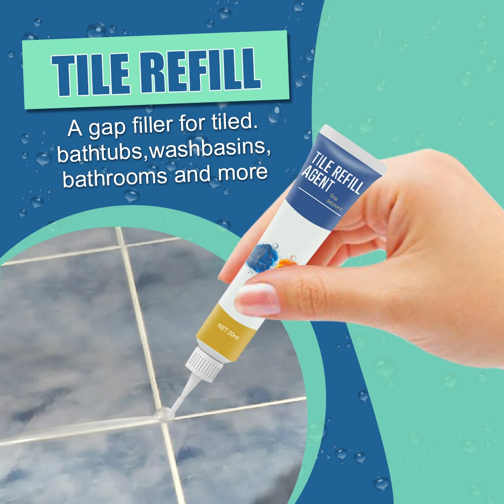 Waterproof Tile Gap Repair Agent White Tile Refill Grout Pen Glue Mouldproof Filling Agent Wall Porcelain Bathroom Paint Cleaner