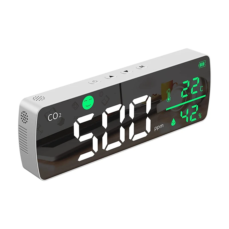 

GTBL CO2 Detector,Carbon Dioxide Detector Wall Mount Sensor Air Quality Monitor Temperature Humidity Air Analyzer For Home