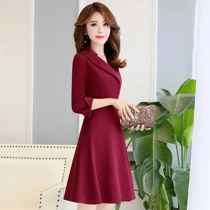 Модные нижние платья женские 2025Весна-Осень новый стиль платье корейские