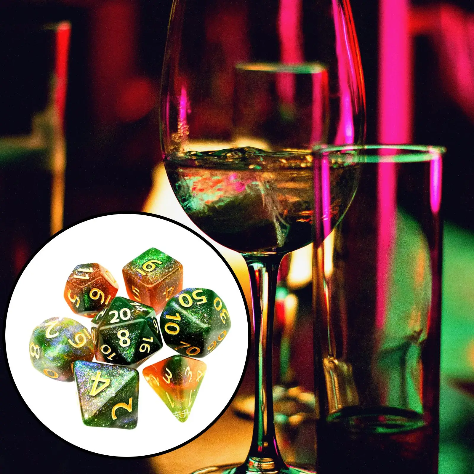 

Polyhedral Dices Set D4-D20 Bar Toys for MTG Role Playing RPG Board Game Math Teaching