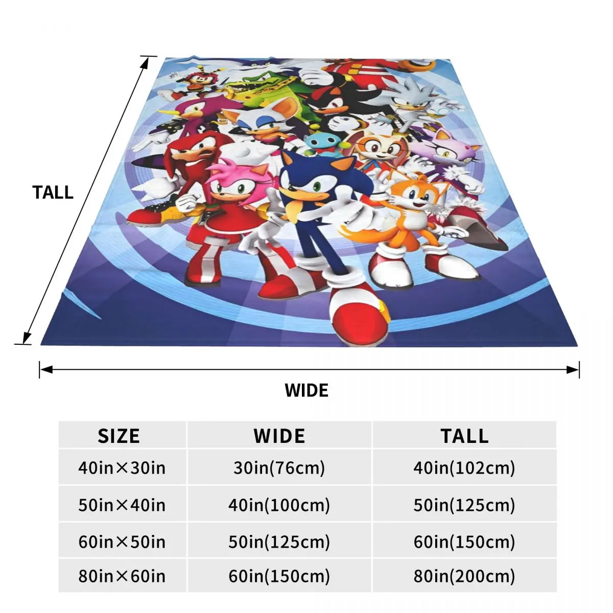 Одеяло S-Sonic в стиле ретро с мультяшными героями японское крутое плюшевое