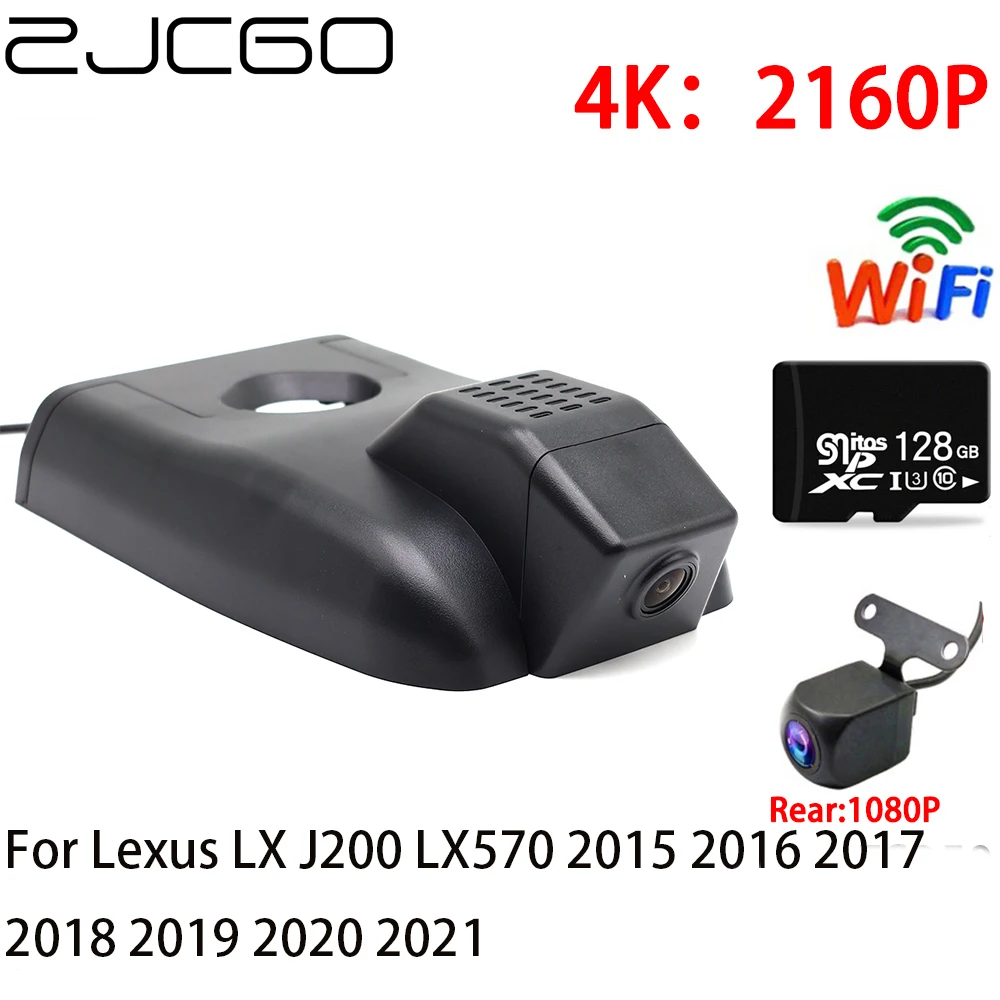 

ZJCGO 2K 4K Автомобильный видеорегистратор с Wi-Fi Передняя и задняя камера с 2 объективами 24 часа парковки для Lexus LX J200 LX570 2015 ~ 2021