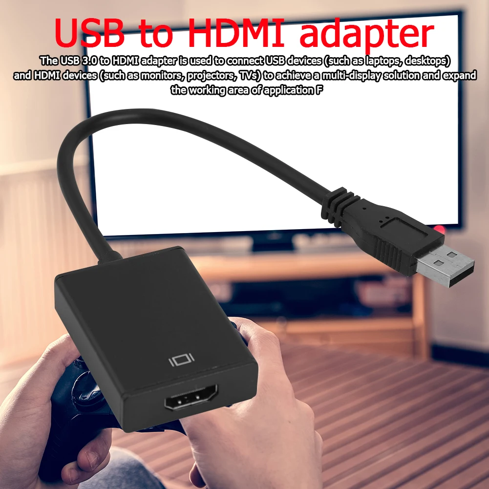 Внешний видеоадаптер с USB 3 0 на HDMI-совместимый 1080P мини полный адаптер конвертер |