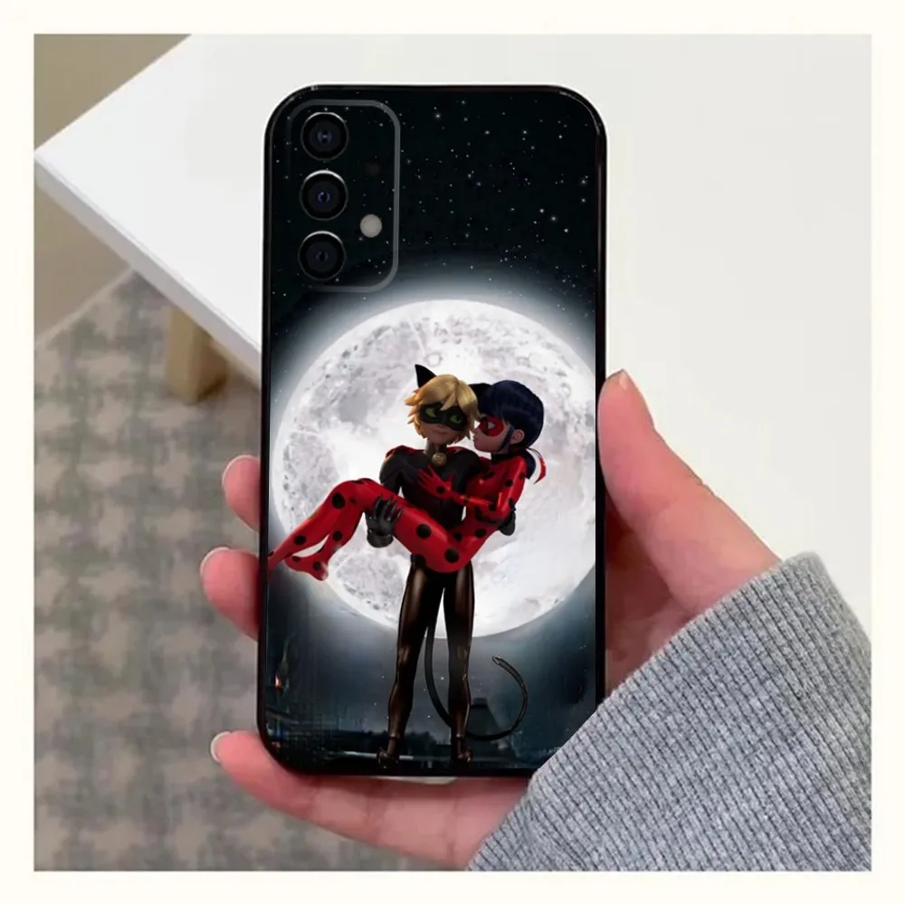 Cat Noir Couple Phone Case For Samsung Galaxy A13 A21s A22 A31 A32 A52 A53 A71 A80 A91 L-Ladybug Soft Black Cover