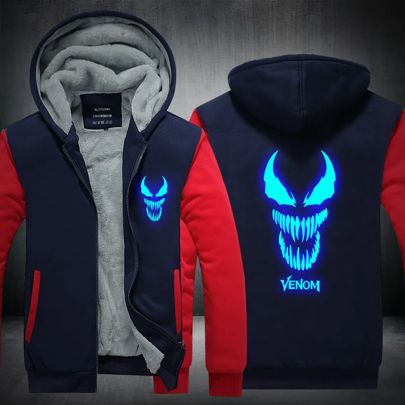 【 Quality Health Cloth 】Marvel Venom Spiderman Zipper Hoodie Spider Peripheral 3D Digital Print Man Sweatshirts and Hoodies Boys