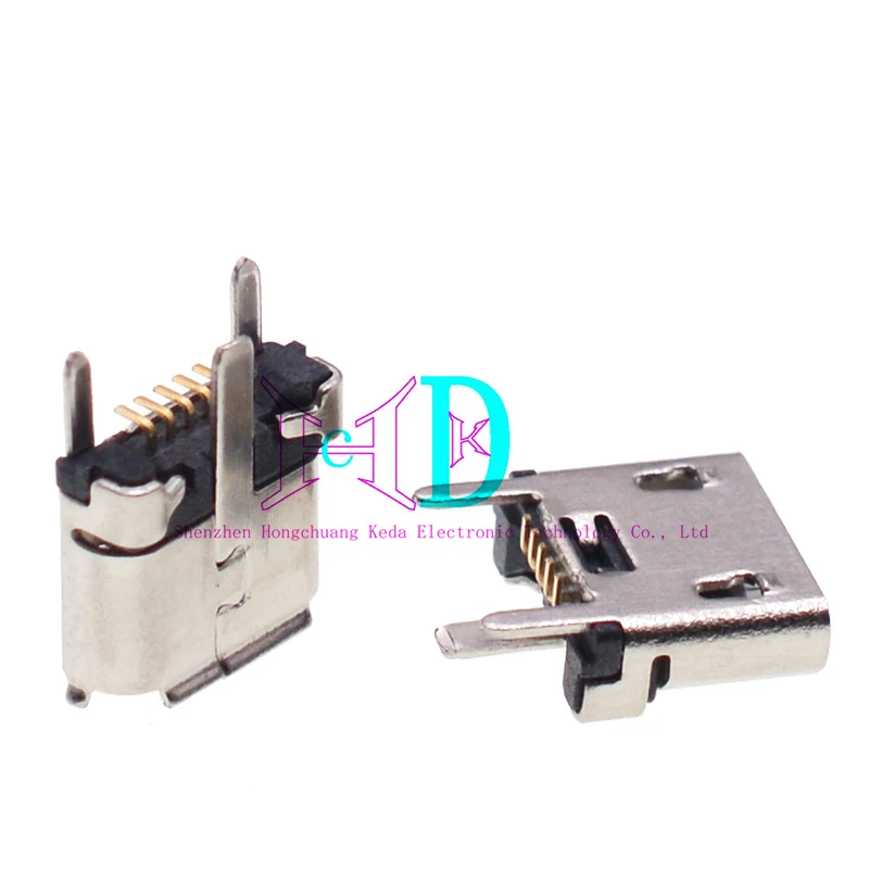 10 шт. Micro 5P USB гнездо MK180 градусов SMT разъем с высокой длинной ножкой вертикальная