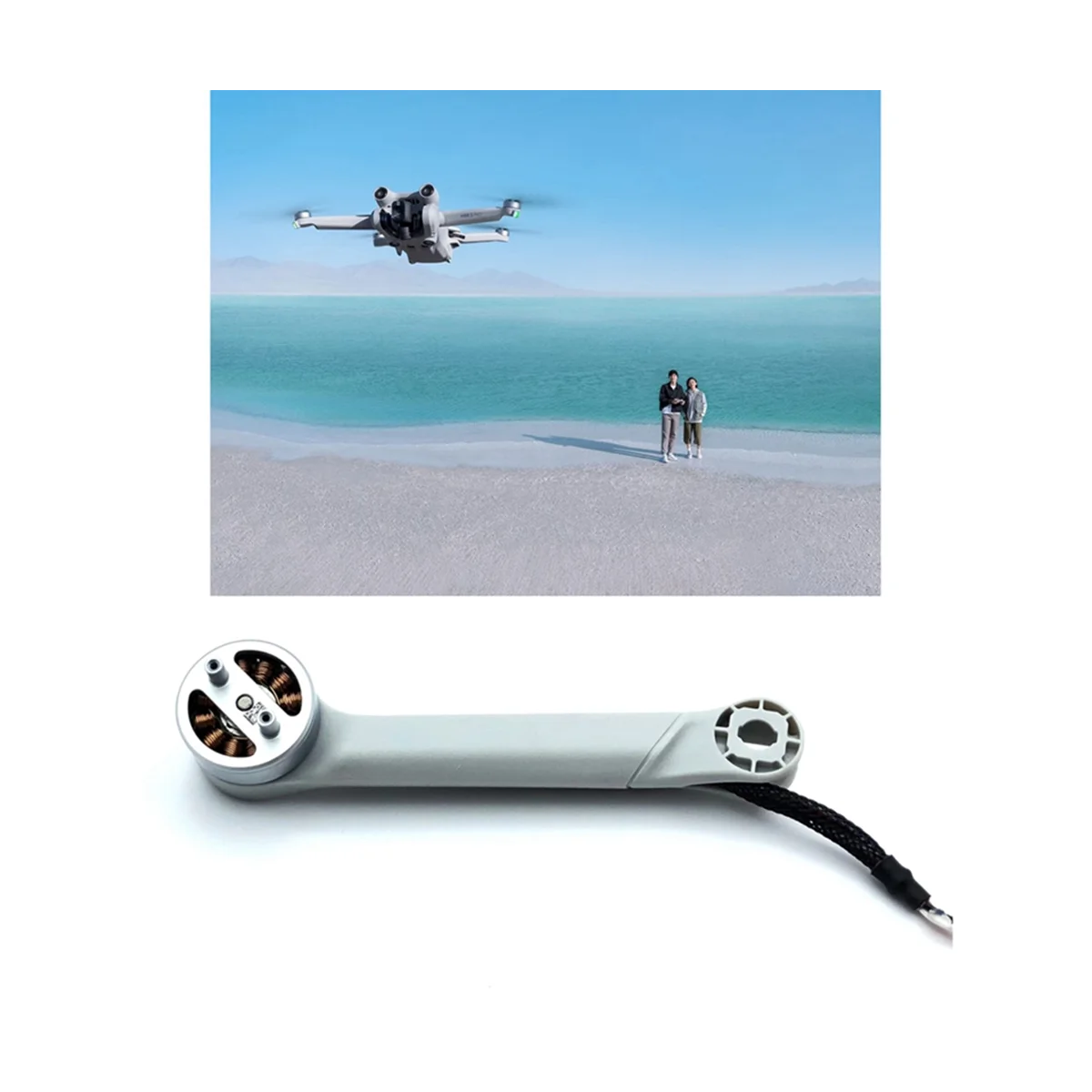 

For DJI Mini 3 Pro Body Arm with Motor Mini 3 Multifunction Portable Arm Repair Parts, Left Front Arm