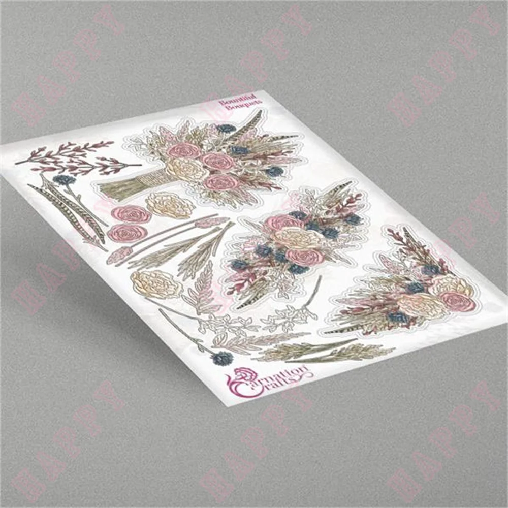 

2022 Metal Cutting Dies Bountiful Bouquets Decoration For DIY Scrapbooking Diary Album Paper Template Card Embossing Handcraft